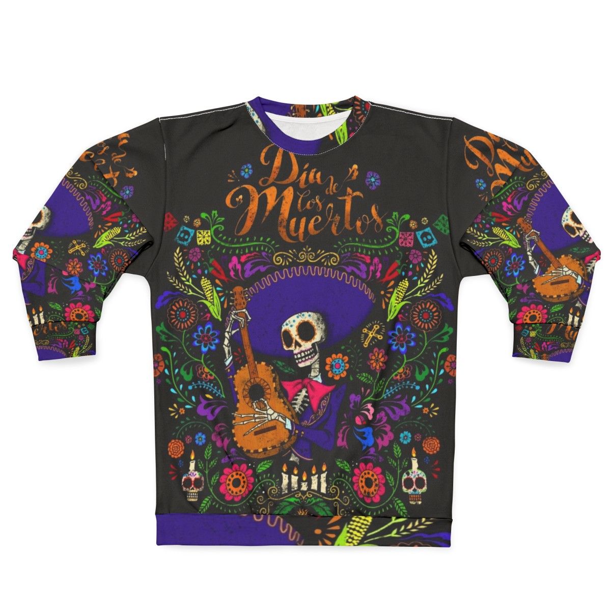 Dia De Los Muertos Sweatshirt featuring a sugar skull design