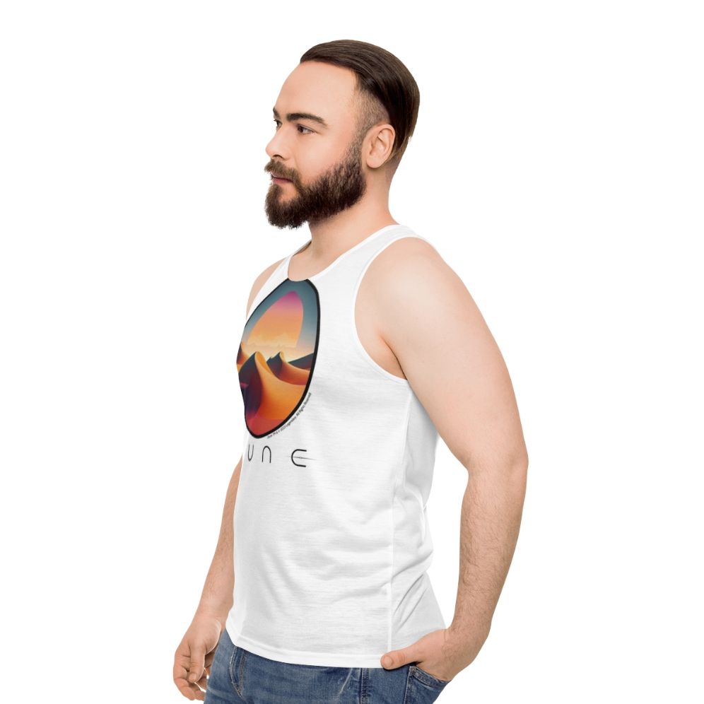 Dune desert landscape unisex tank top - men side