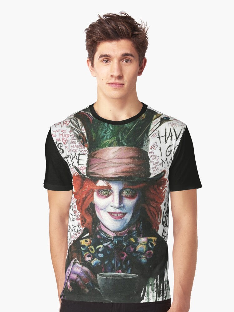 Mad Hatter graphic t-shirt with Johnny Depp design - Men