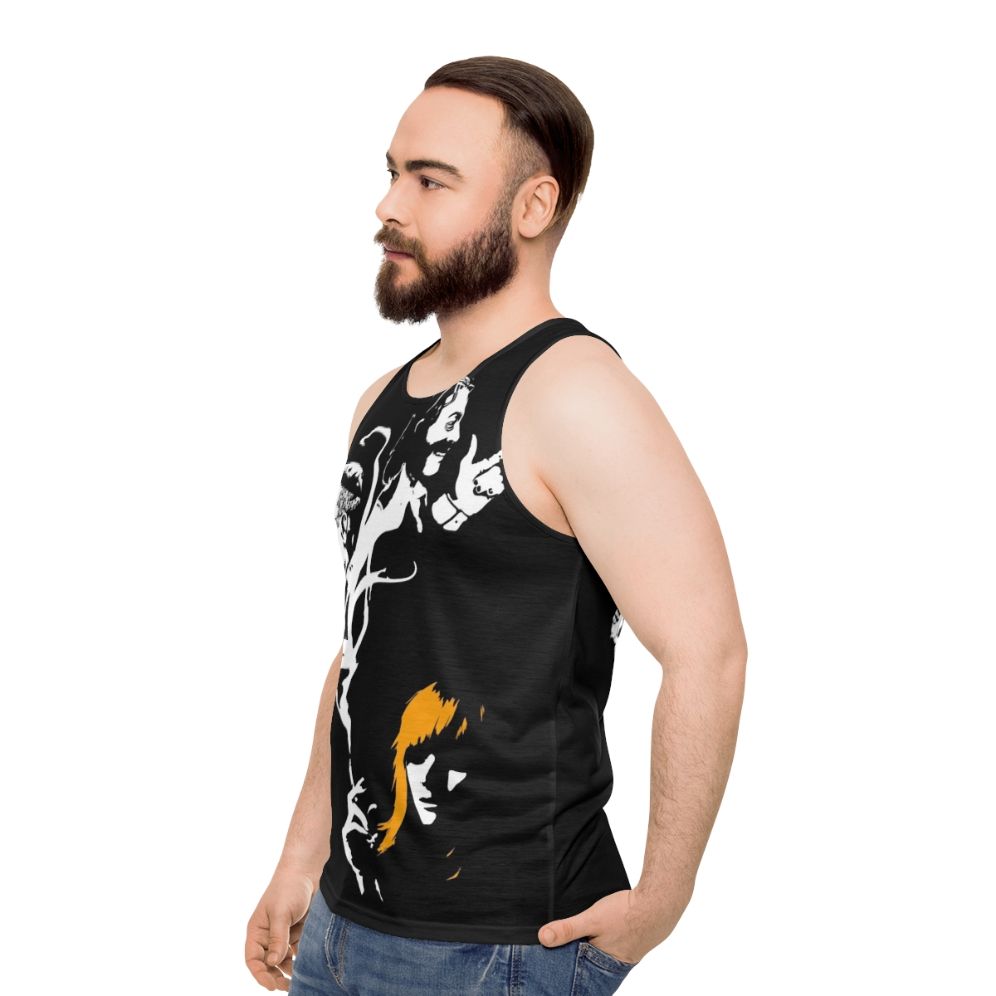 Disco Elysium Noir Unisex Tank Top - men side