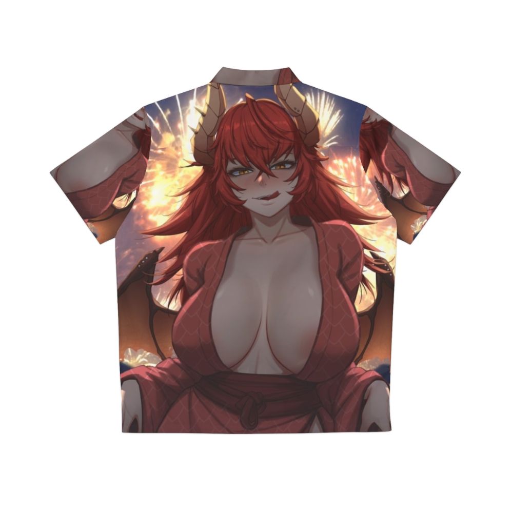 Zentreya Dragon Girl Kimono Hawaiian Shirt - Back