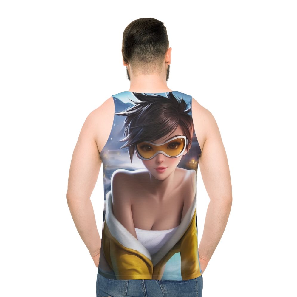 Anime-inspired hot spring tank top with Tracer design - men back