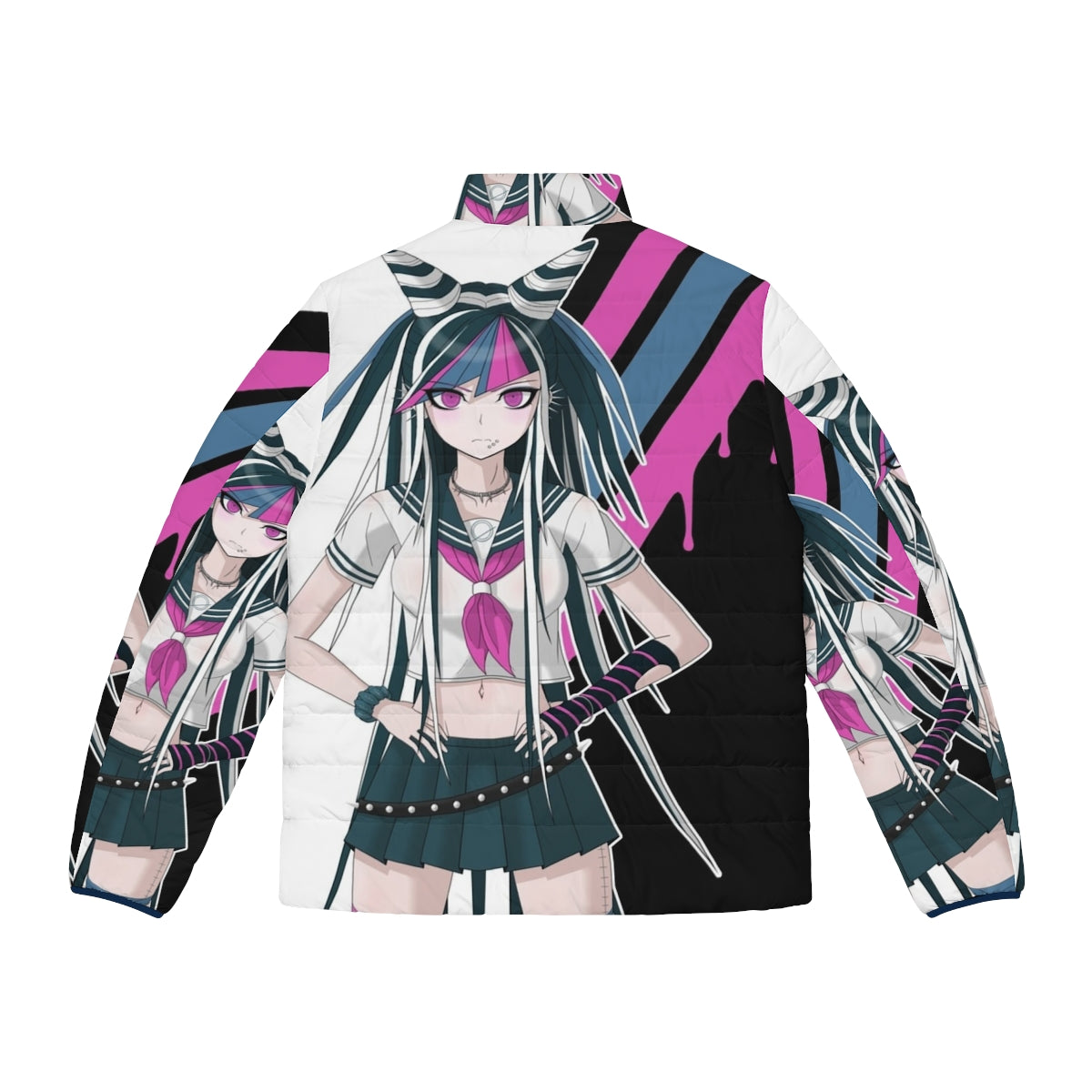 Mioda Ibuki Danganronpa Anime Girl Puffer Jacket - Back