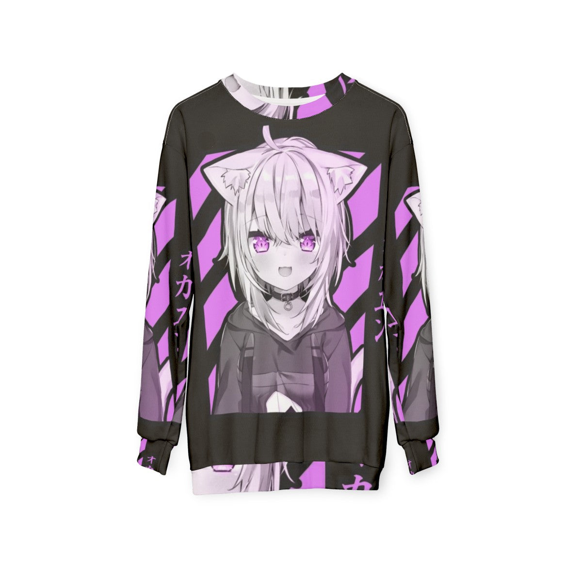 Nekomata Okayu Design Anime Sweatshirt - hanging