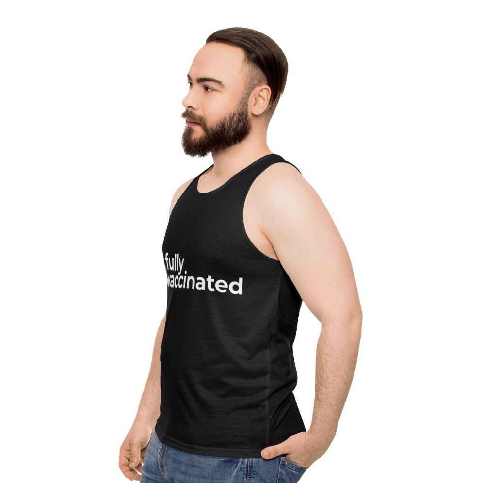 Fully vaccinated unisex tank top - men side