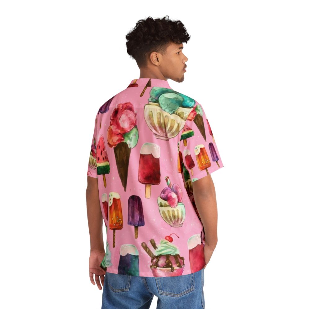 Ice cream pattern Hawaiian shirt - People Back