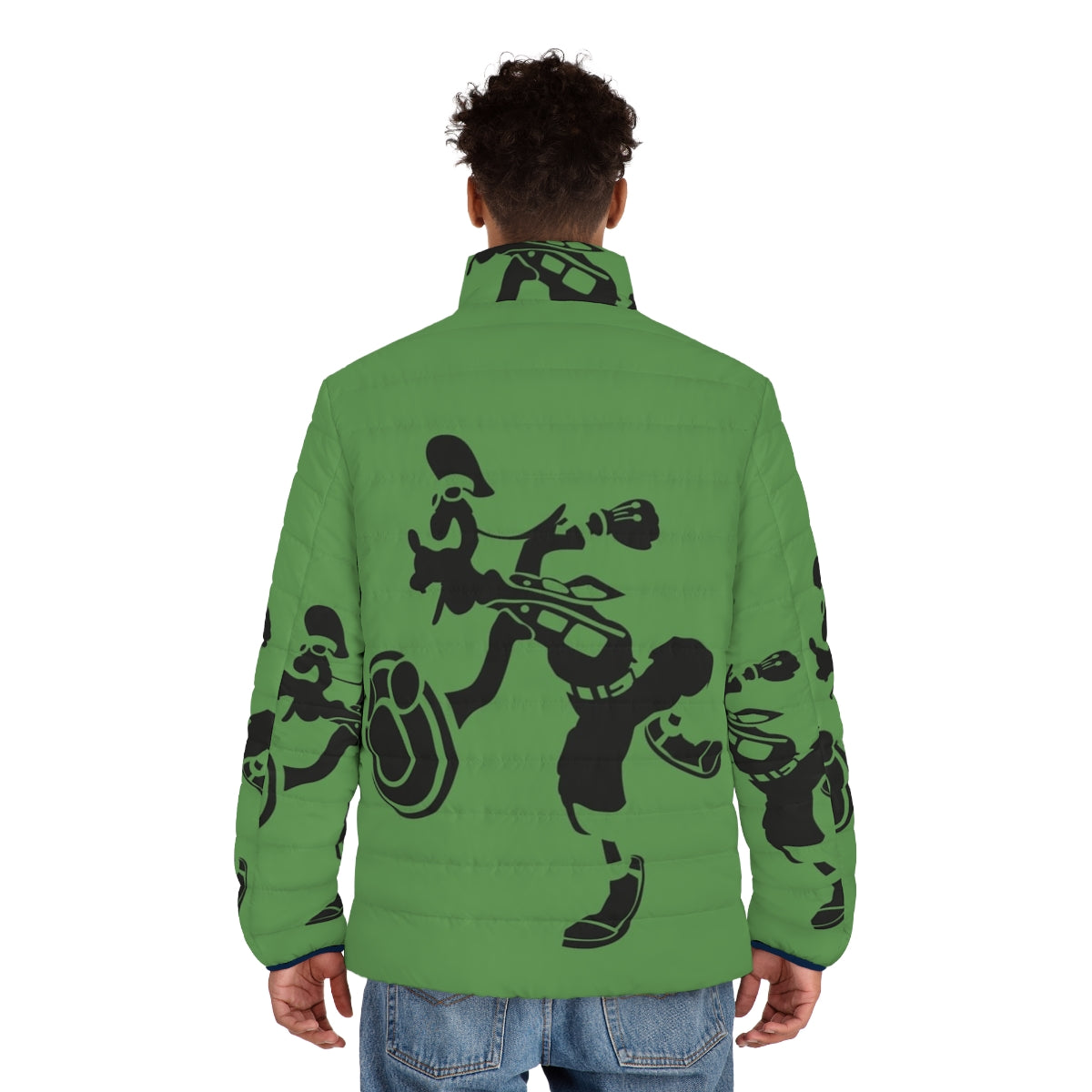 Goofy Puffer Jacket with Kingdom Hearts-inspired design - men back