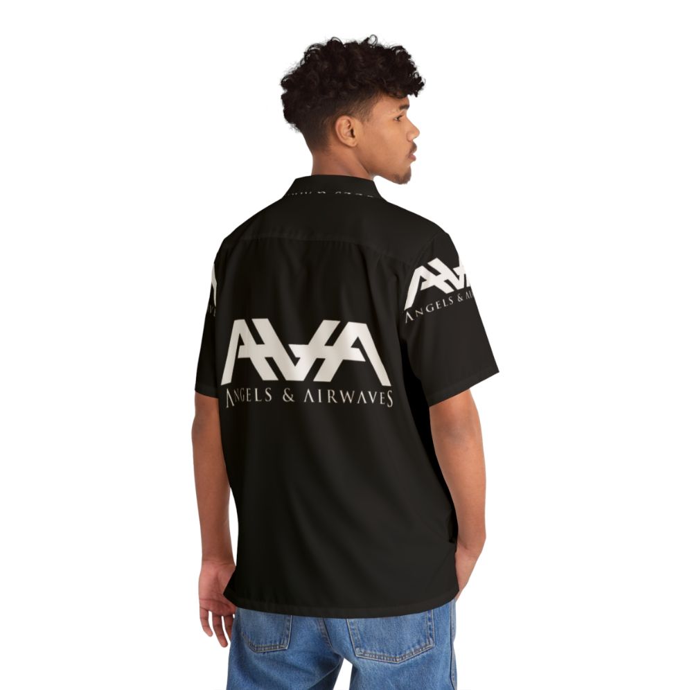 Angels And Airwaves Hawaiian Shirt with Band Logo - Flat lay