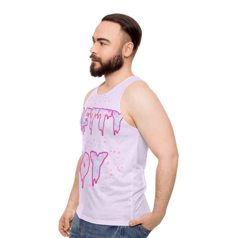 Unisex 'Pretty Boy' gender neutral tank top for the LGBTQ+ community - men side