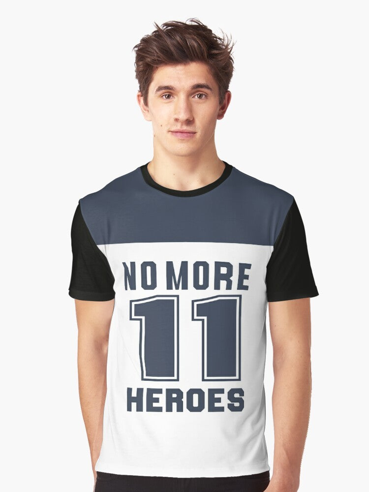 No More Heroes Graphic T-Shirt in Dark Blue - Men