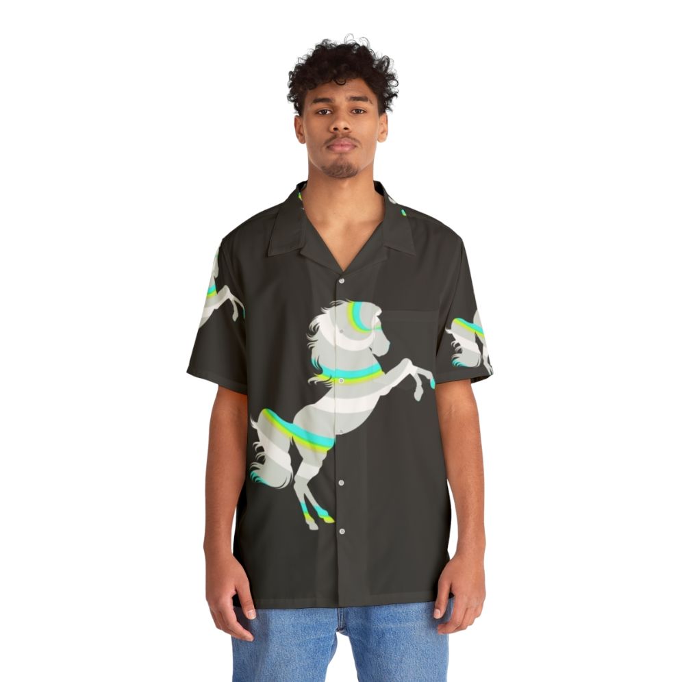 Maui Meets the West: Legendary Horse Hawaiian Shirt - People Front