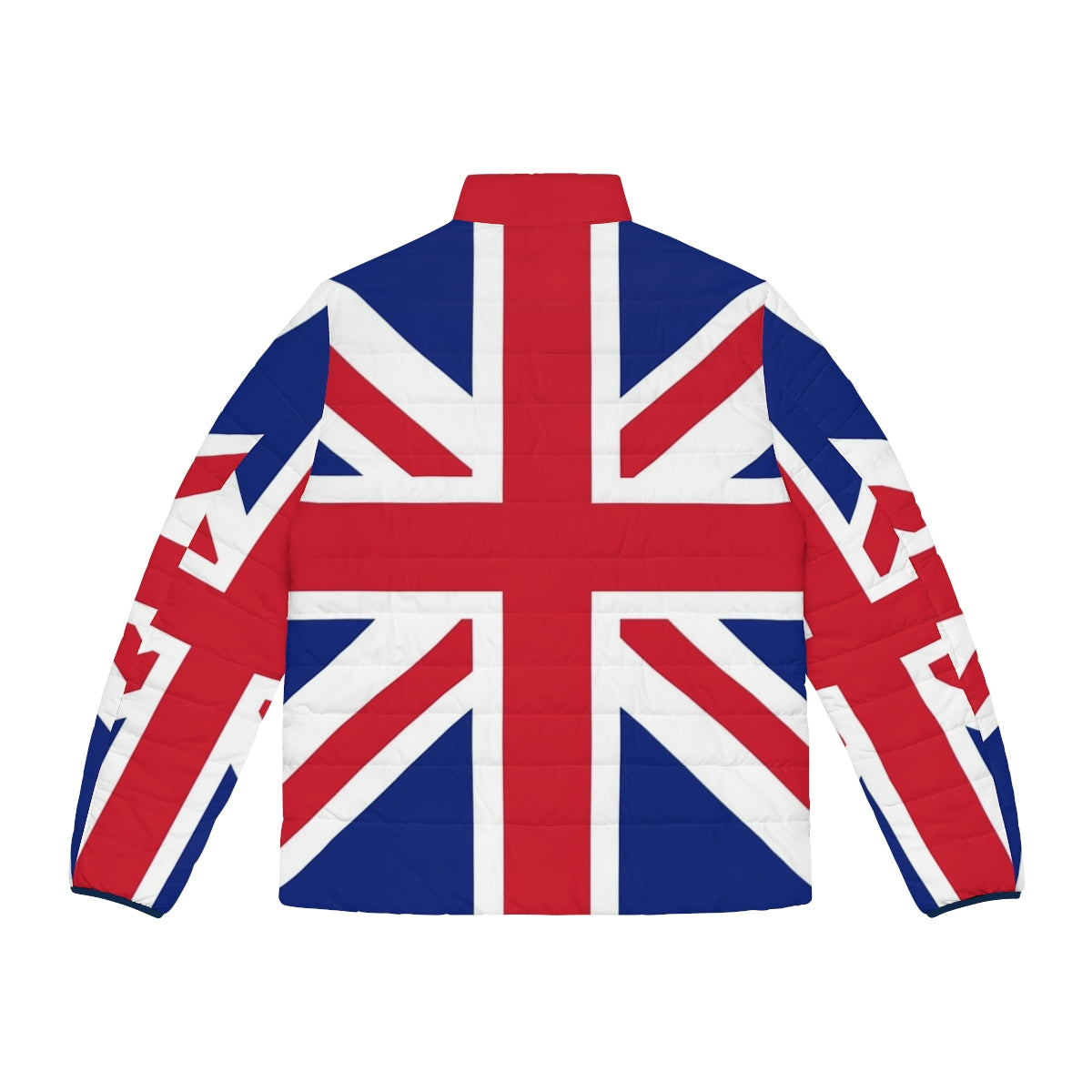 Union Jack puffer jacket with UK flag design - Back