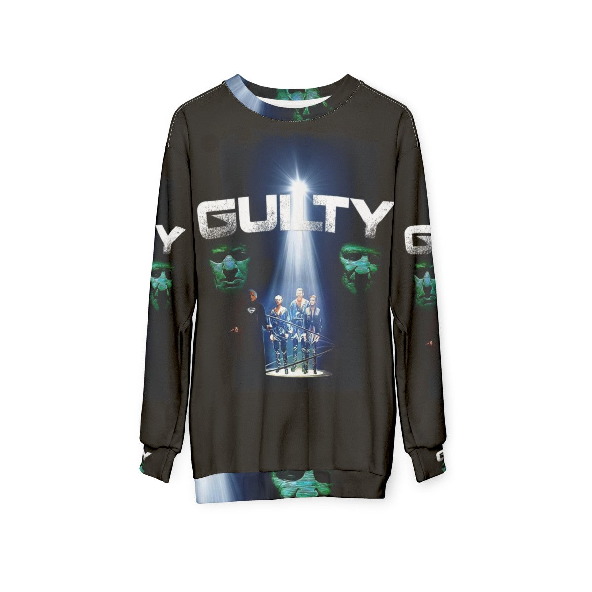 Zod Is Guilty Superhero Sweatshirt - hanging