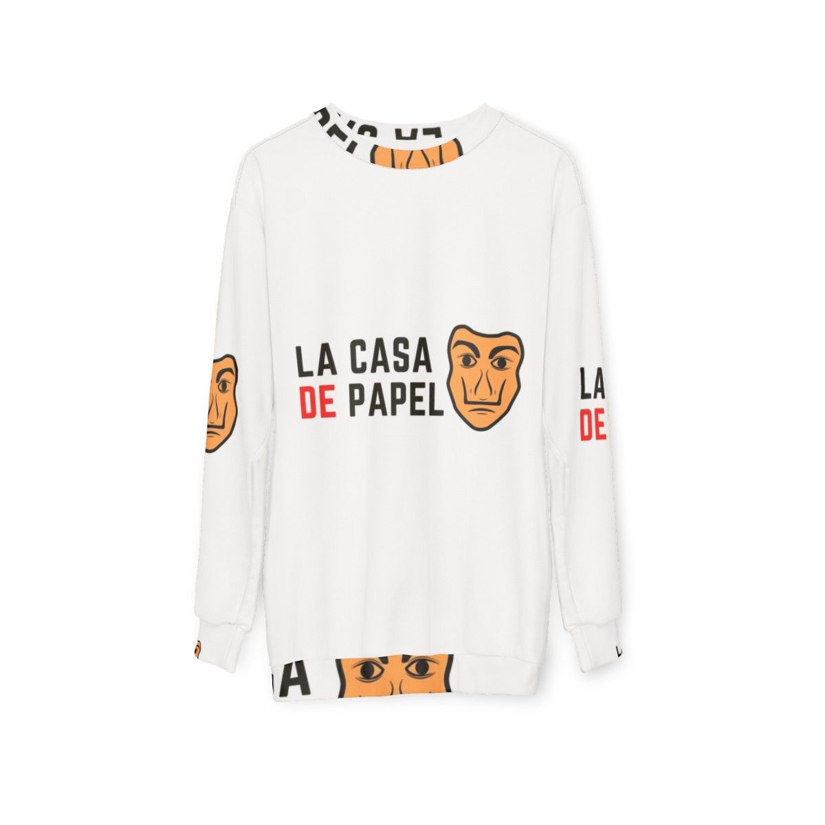 Money Heist Sweatshirt with La Casa De Papel TV Show Logo - hanging