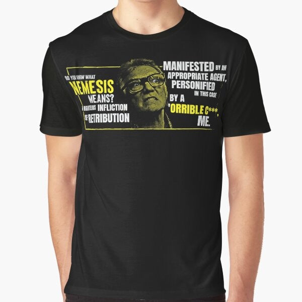 Bricktop 'do you know what Nemesis means?' Graphic T-Shirt - British Gangster Comedy