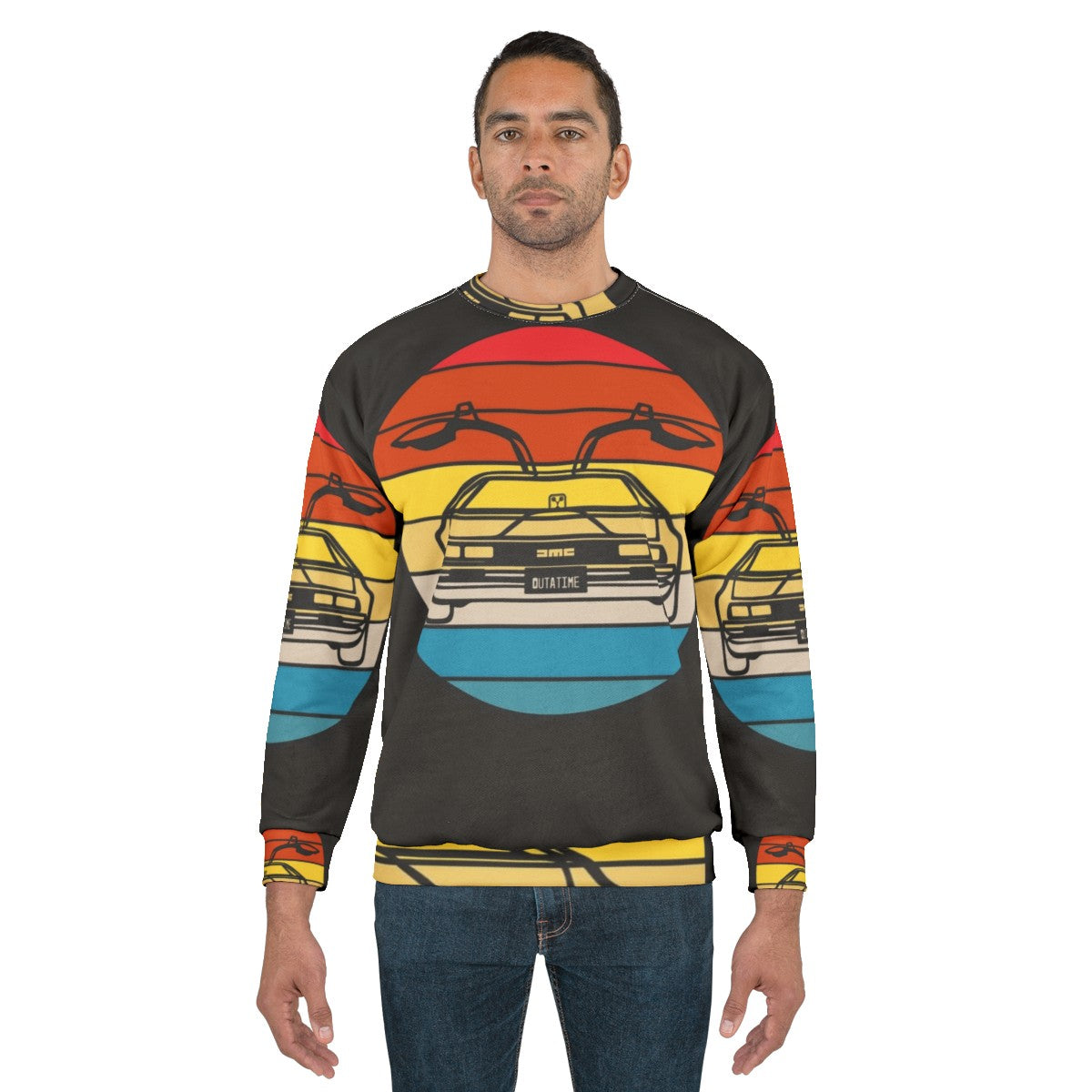 Delorean Sunset Sweatshirt - Back to the Future Inspired Fashion - men