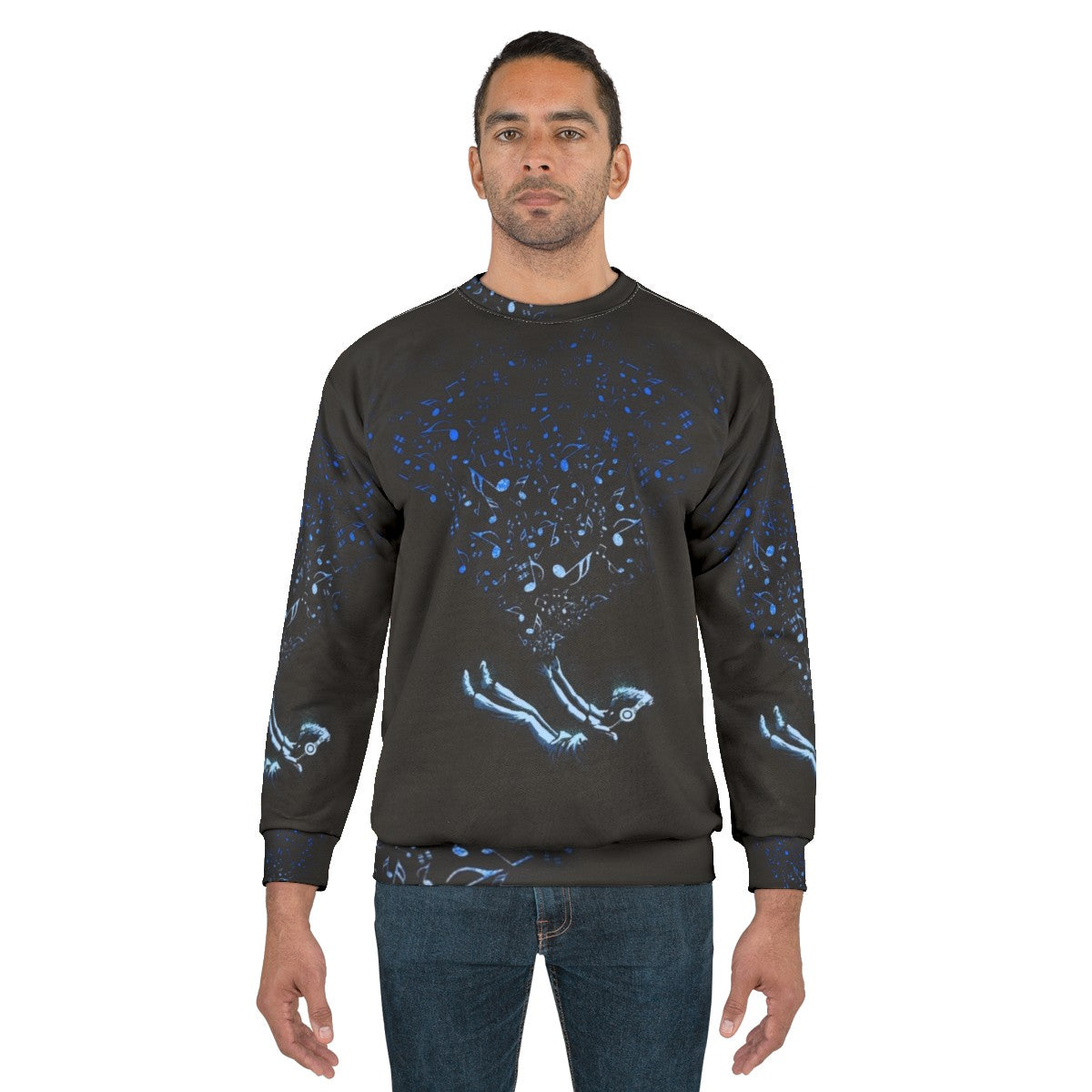 Cosmic Sound Sweatshirt with Music Inspired Design - men