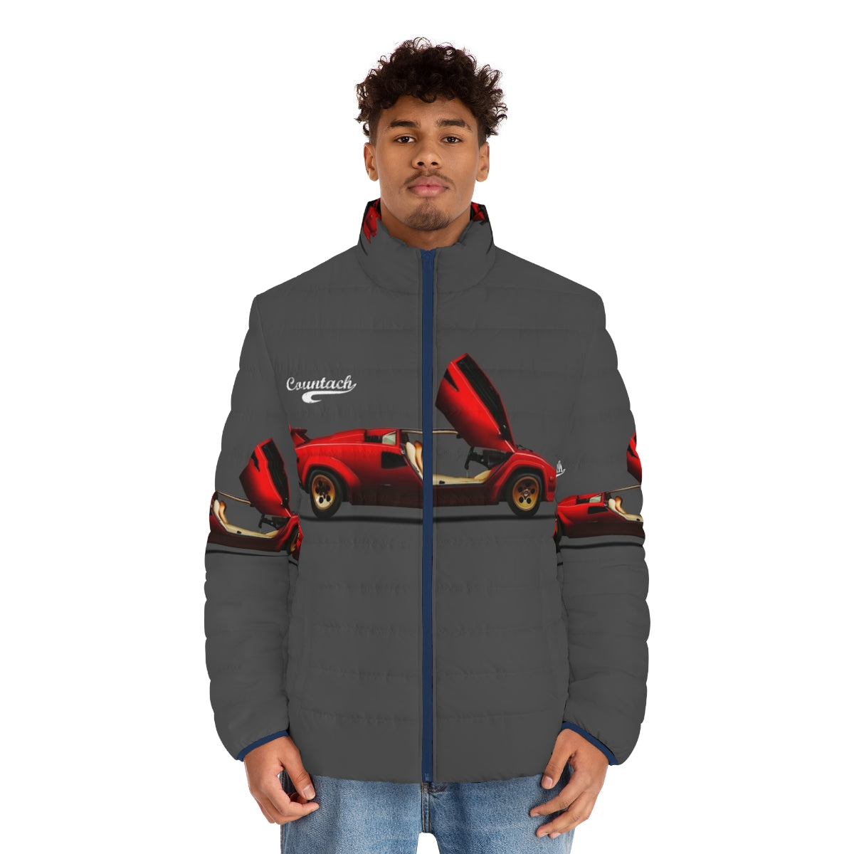 Countach LP500 S Puffer Jacket with classic supercar design - men front