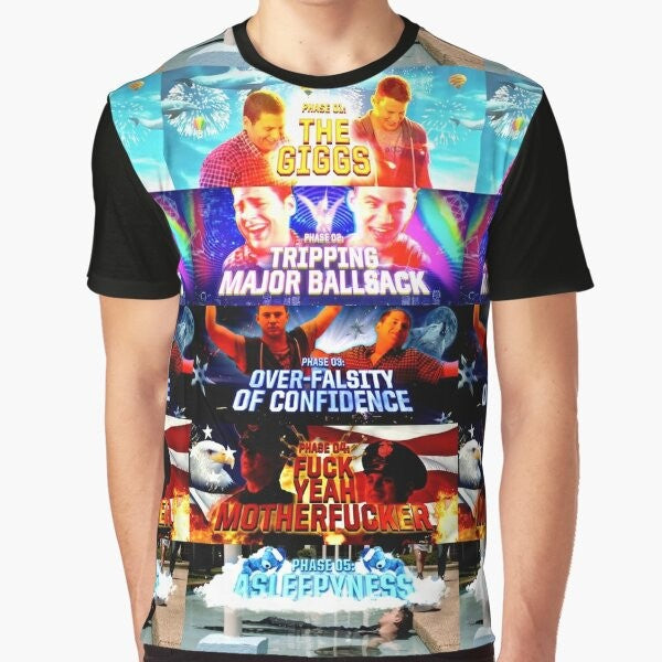 21 Jump Street graphic t-shirt with the 5 stages of HDF design