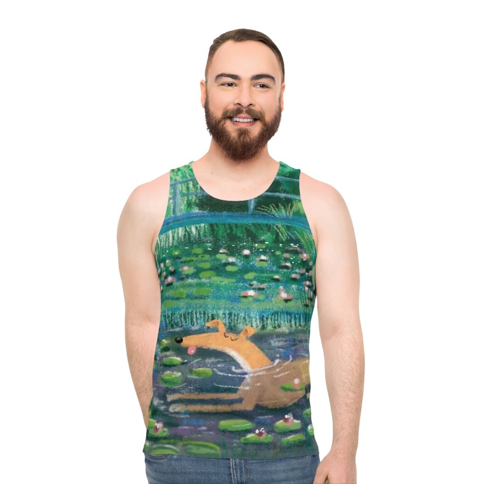 Greyhound Impressionism Unisex Tank Top - men