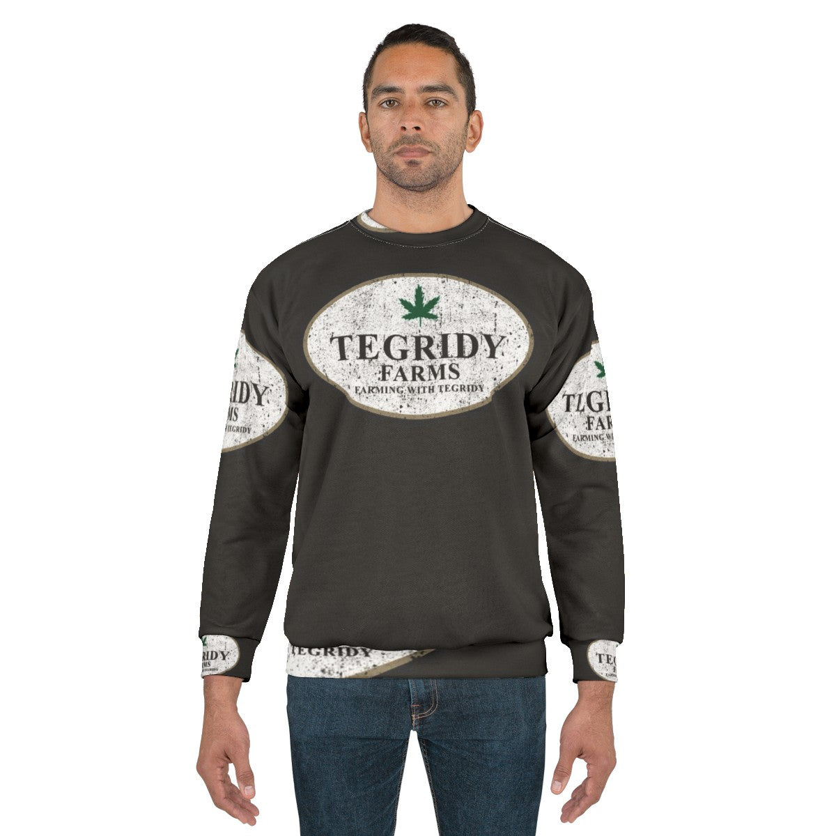 Tegridy Farms Farming With Tegridy Sweatshirt featuring South Park characters - men