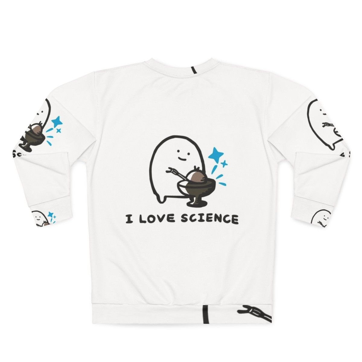 Science sweatshirt featuring the radiant glow of nuclear physics - Back