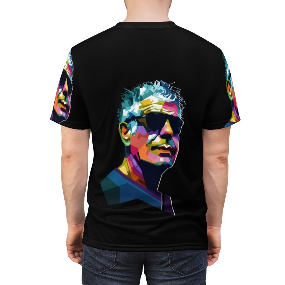 Vintage-inspired graphic tee featuring the legendary chef Anthony Bourdain - men back