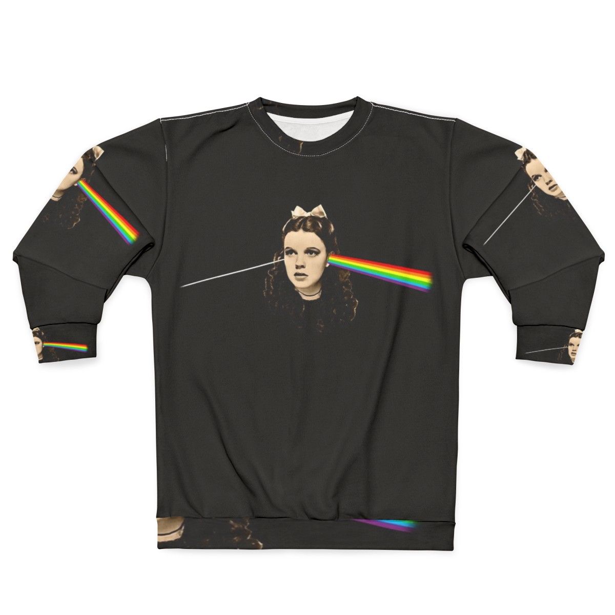 Dark Side of the Rainbow Sweatshirt featuring Wizard of Oz characters and Pink Floyd logo