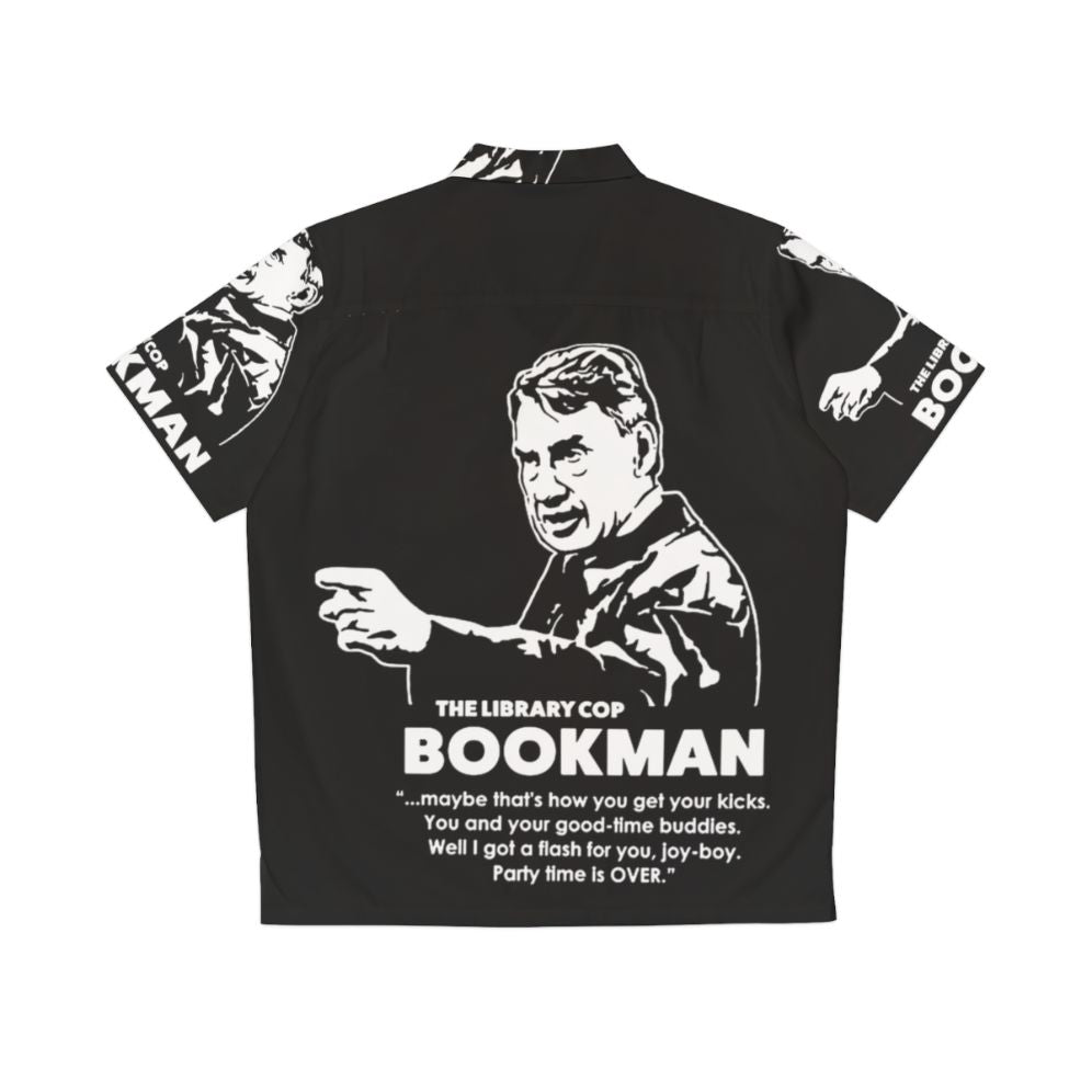 Bookman Hawaiian Shirt - Humorous Police Officer Library-Themed Shirt - Back