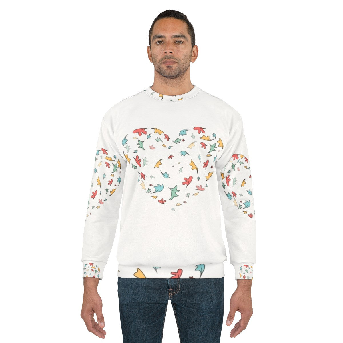 Heartstopper leaves pattern sweatshirt - men