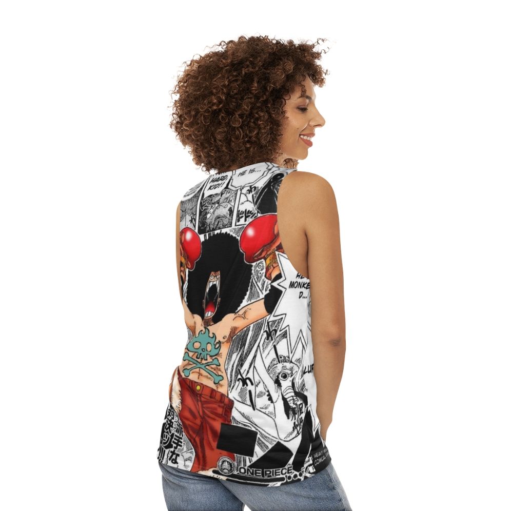 Afro Luffy Inspired Unisex Tank Top - women back