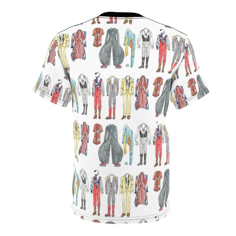 Bowie-inspired AOP T-shirt featuring the iconic looks and imagery of David Bowie - Back