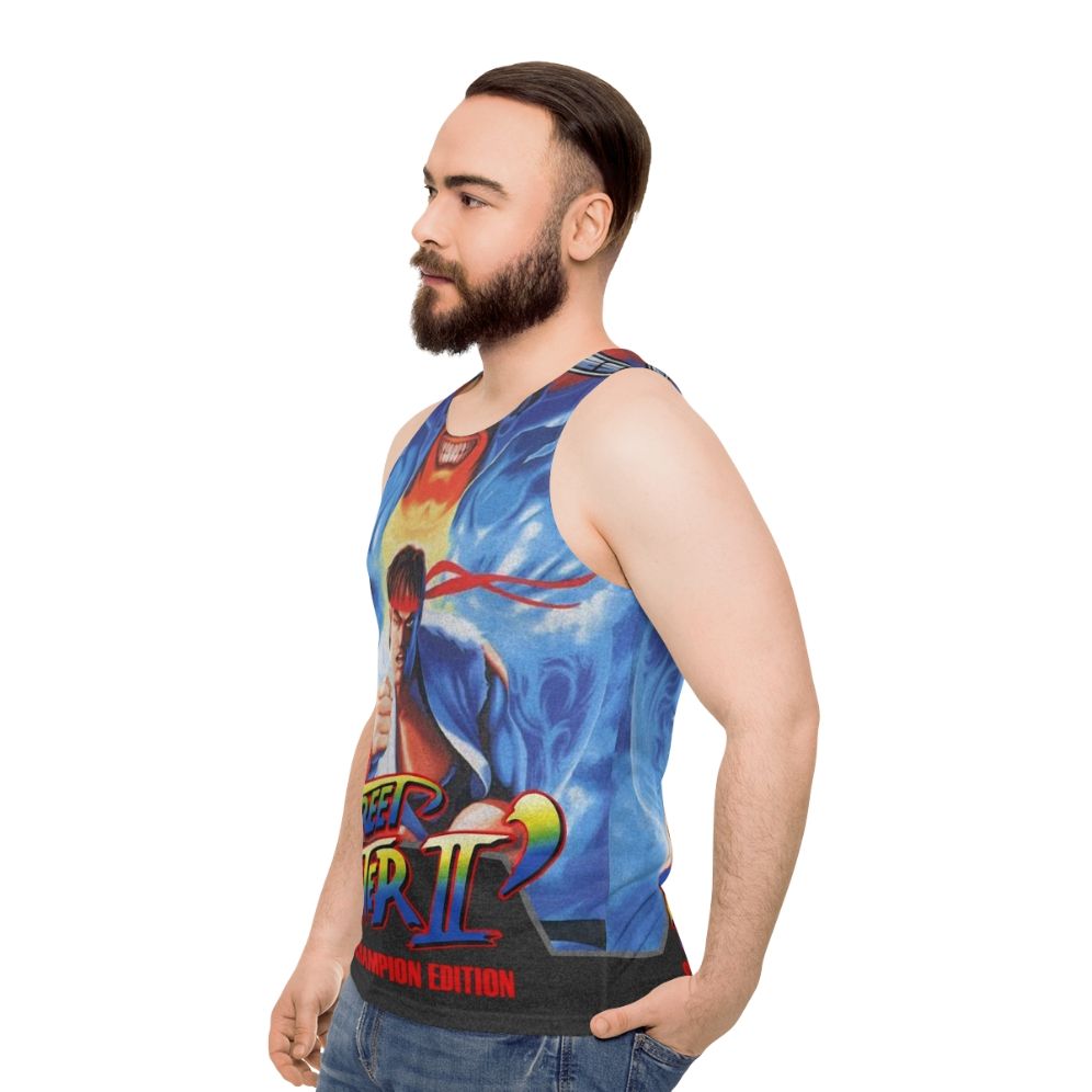 Street Fighter II Retro Unisex Tank Top - men side