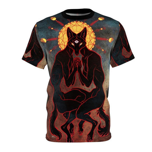 Shared Consciousness Anthropomorphic T-shirt featuring psychedelic and trippy design