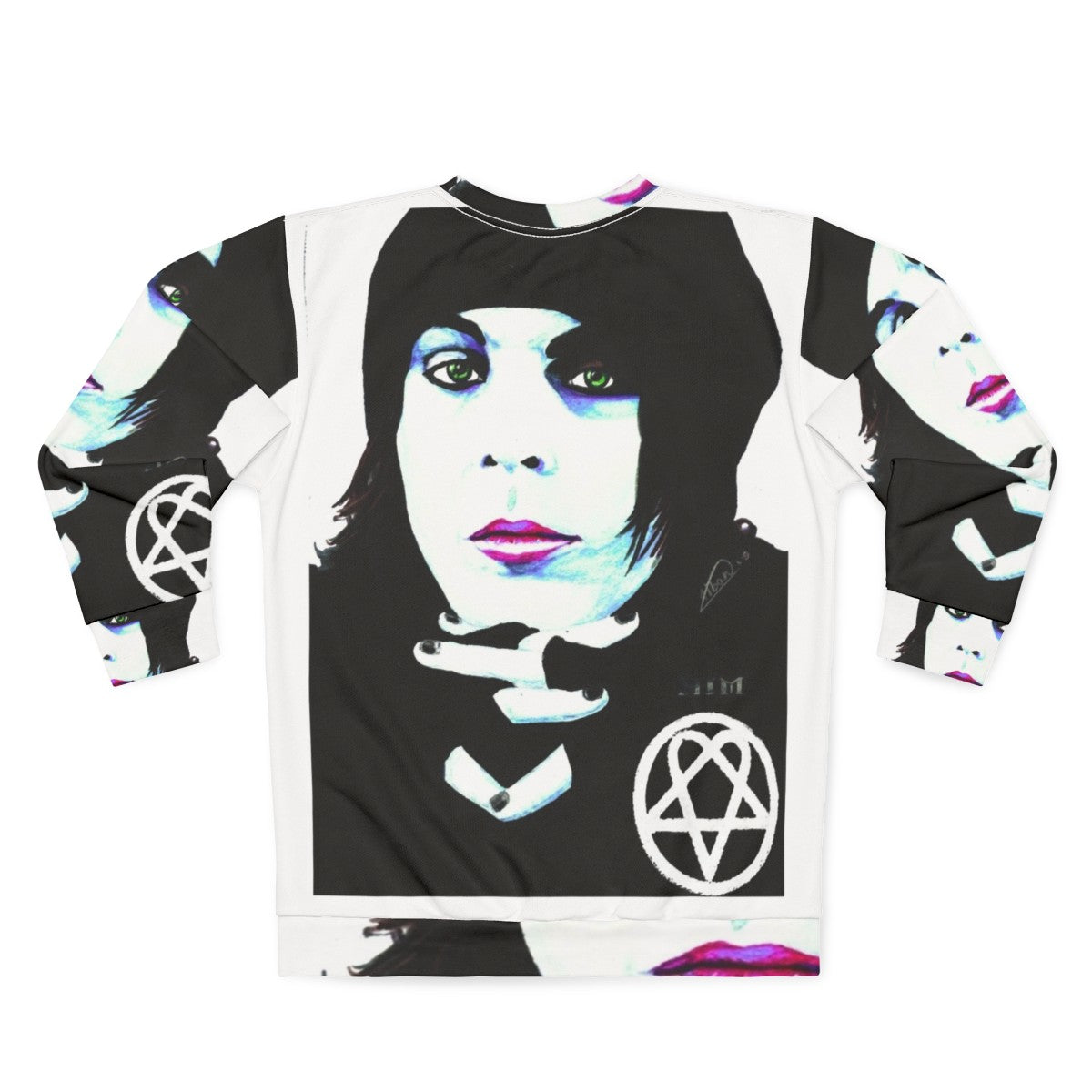 Him Ville Valo Portrait Sweatshirt - Back