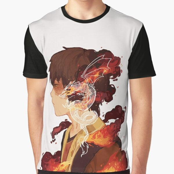 Zuko Graphic T-Shirt - Avatar The Last Airbender Firebender Dragon Design