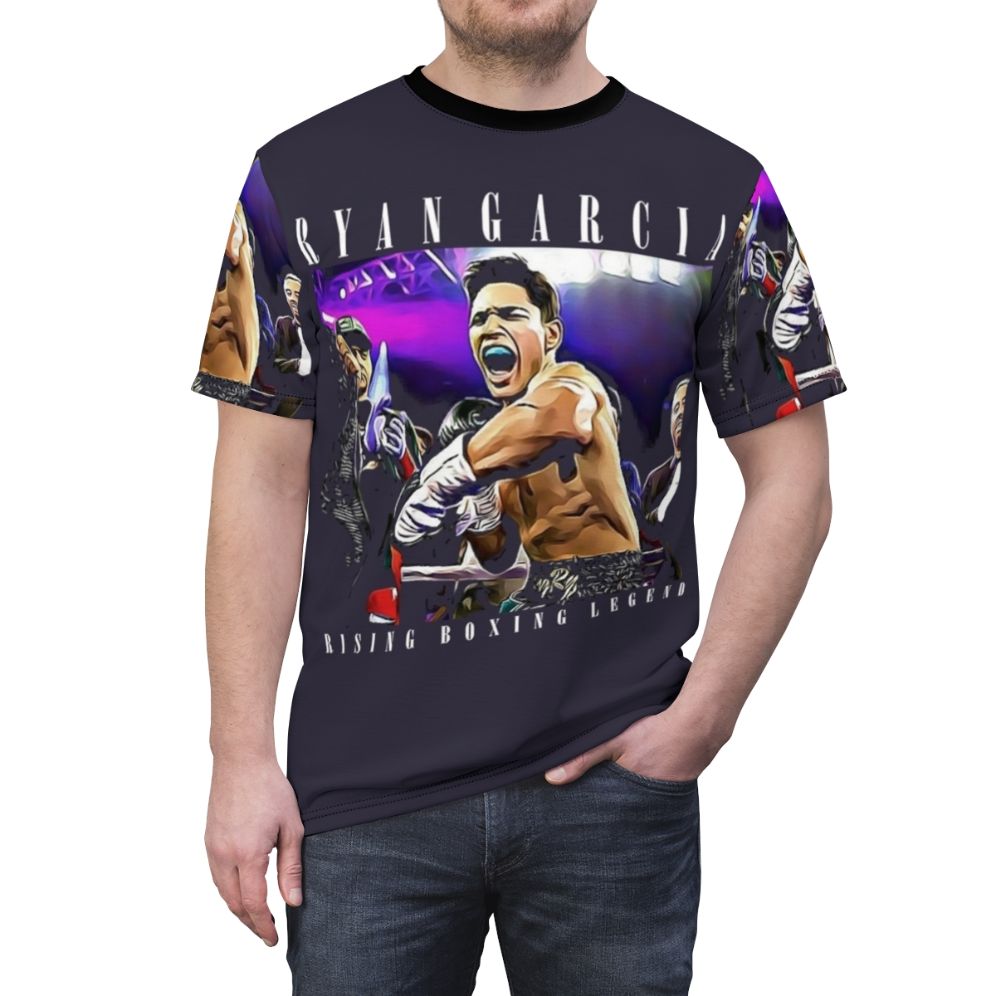 Stylish t-shirt featuring a design inspired by MMA fighter and professional boxer Ryan Garcia - men front