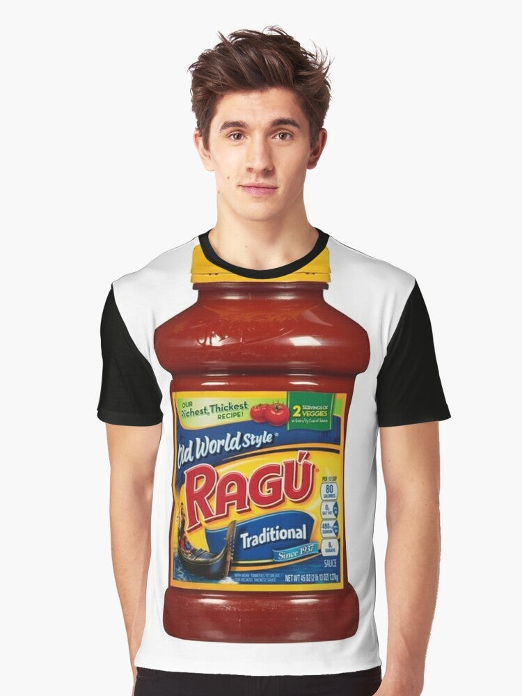 Ragu graphic t-shirt featuring the iconic Ragu pasta sauce logo and branding - Men