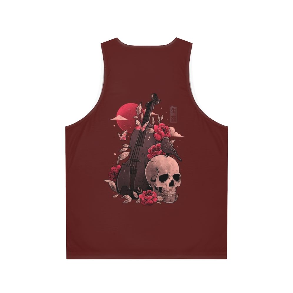 Cello skull tank top for music lovers - Back