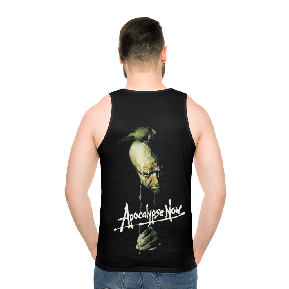 Unisex horror tank top with Apocalypse Now inspired design - men back