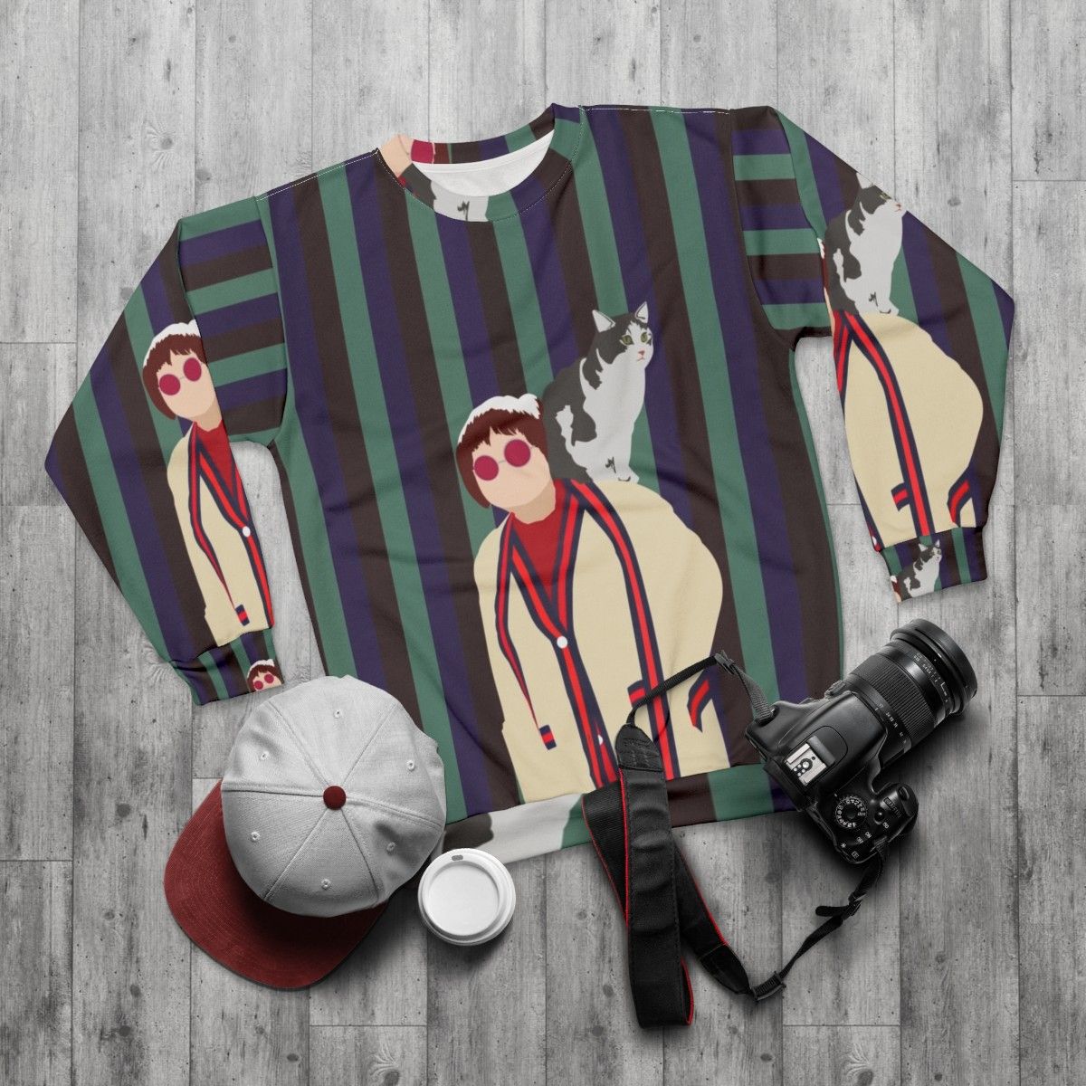 A And M Sweatshirt for Film Enthusiasts and Female Directors - flat lay