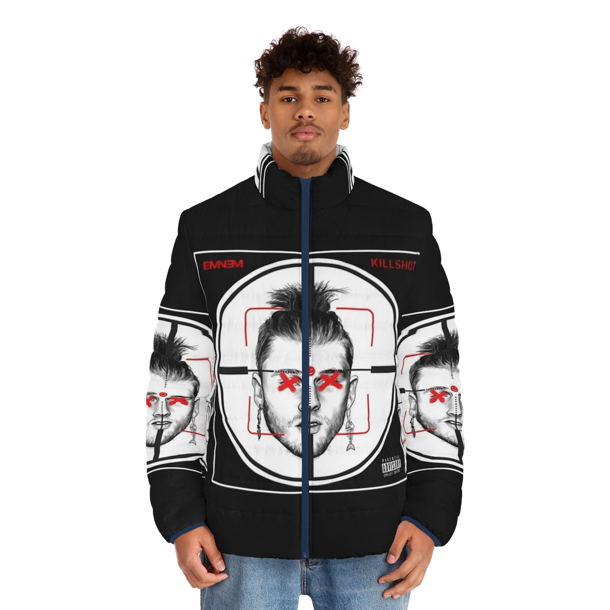 Eminem Killshot Music Rapper Hip Hop Puffer Jacket - men front