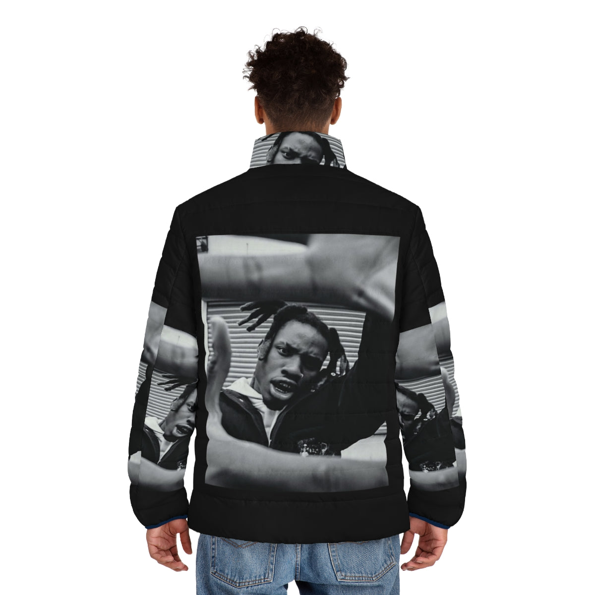 Denzel Curry 13 Puffer Jacket, featuring the Denzel Curry ZUU album artwork - men back