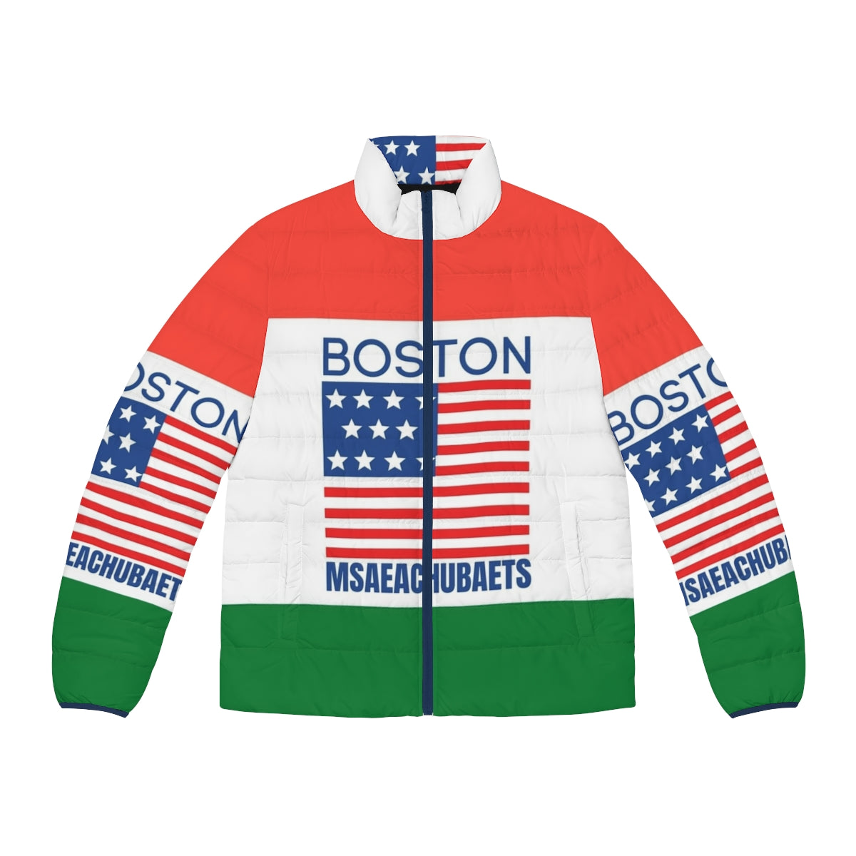 Boston Massachusetts meme puffer jacket