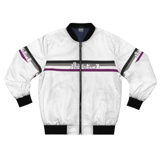 Ace pride bomber jacket with cute rabbit design