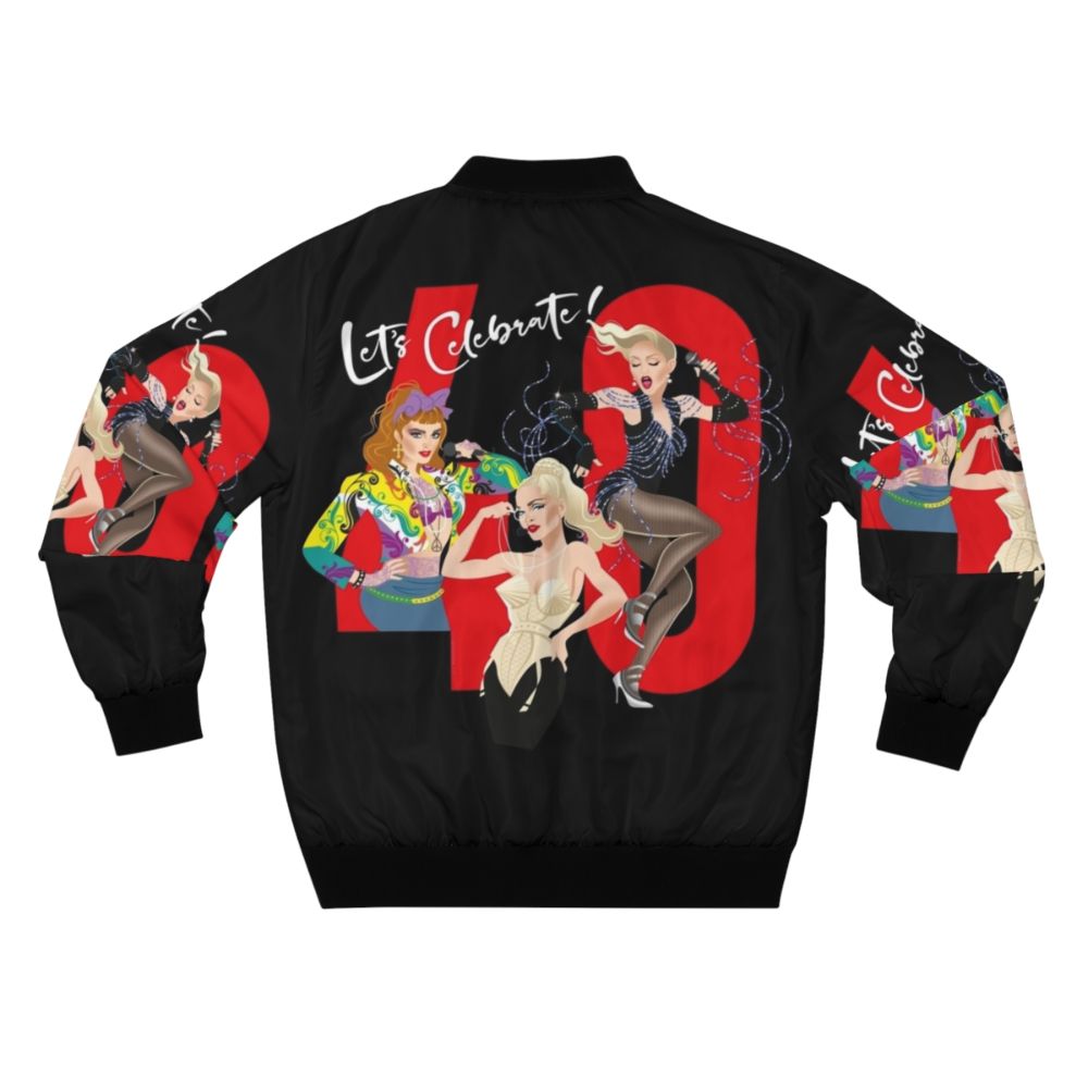 Bomber jacket with colorful Alejandro Mogollo art design - Back