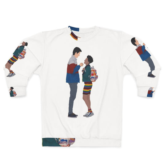 Sex Education Otis and Ola Cartoon Illustration Sweatshirt