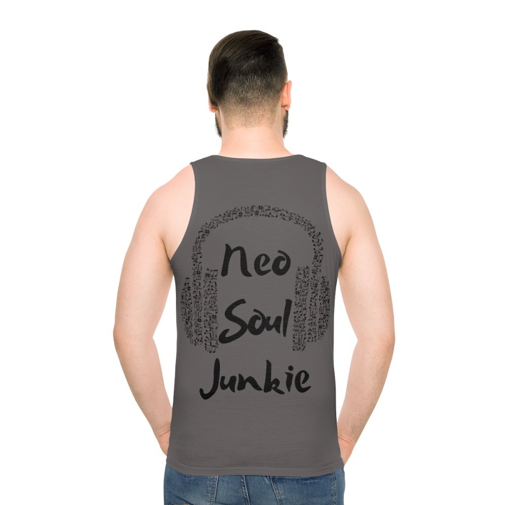 Neo Soul Junkie Headphones Unisex Tank Top - men back