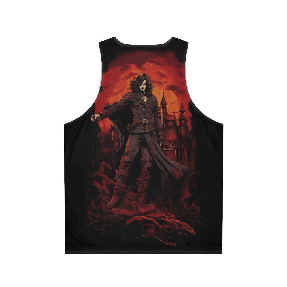 Trevor Belmont Castlevania video game fanart unisex tank top - Back