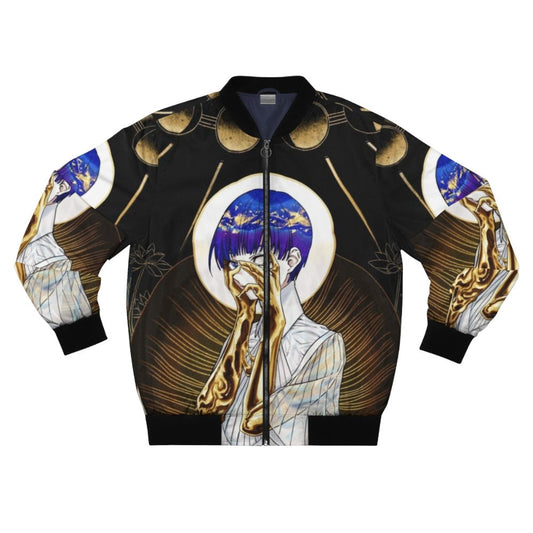 Phosphophyllite CGI anime-inspired bomber jacket from the manga "Land of the Lustrous"